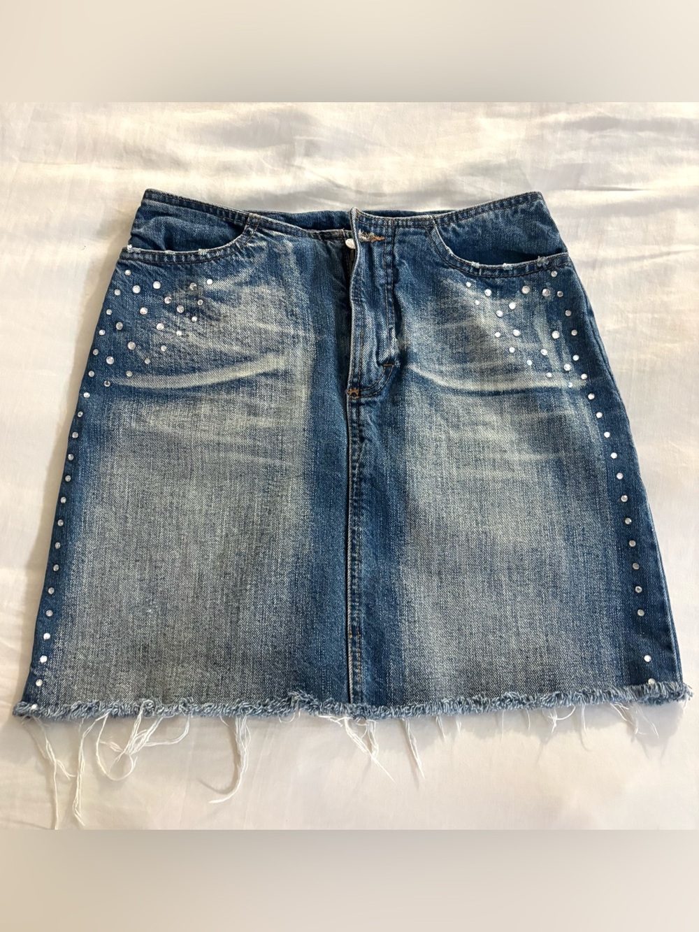 Denim mini skirt